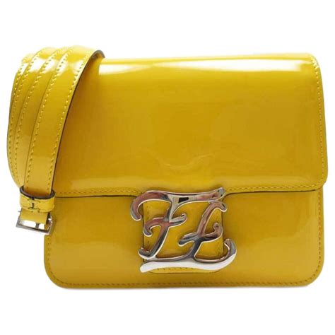 fendi bag patent leather yellow|Fendi genuine leather handbags.